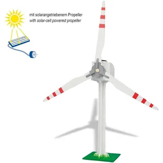 Donau Holzbausatz Solar Windrad, vorgestanzte Sperrholzplatten mit Motor und Solarzelle