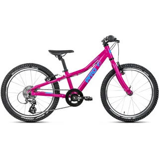 TechniBike PYRO Twenty - leichtes Kinderfahrrad 20 Zoll für Mädchen und Jungen (Lenker mit Shimano 8-Gang Schaltung, ergonomischer Sattel, ab 7,6kg), Magenta