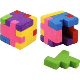 Henbrandt Radiergummi Puzzle Kinder Gummi Würfel ca. 2.7cm, ideal als Mitbringsel für Partys bunt