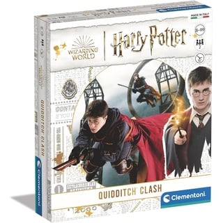 Clementoni - 16638 - Harry Potter - Quidditch Clash - Brettspiele ab 8 Jahren, Familienspiele für Jugendliche und Erwachsene, 2 Spieler, Kartenspiele, lustige Herausforderungen