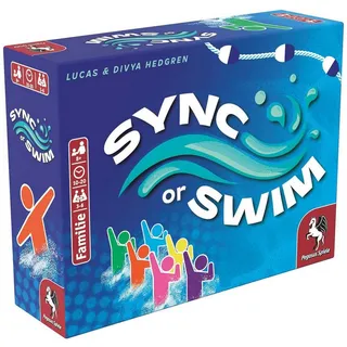 Pegasus Spiele Spiel, Familienspiel Sync or Swim DE, Kooperative Spiel bunt