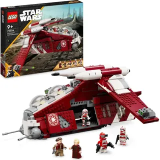 LEGO 75354 Star Wars Gunship der Coruscant-Wachen, The Clone Wars-Set mit baubarem Fahrzeug-Spielzeug und 5 Charakter-Minifiguren inkl. Kanzler Pal...