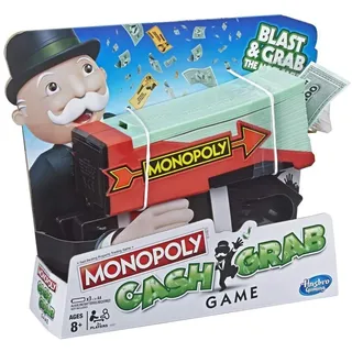 Hasbro Gaming E3037100 Monopoly Geldregen, Familienspiel mit Geldblaster, Multicolor