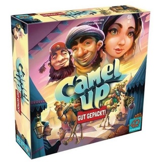 Pretzel Games Spiel, Familienspiel PRGD0002 - Camel Up Gut gepackt, Brettspiel, für 3-5..., Familienspiel bunt