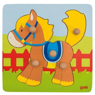 Goki 57555 - Steckpuzzle Pferd