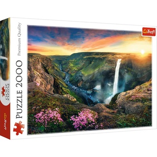 Trefl TR27091 Wasserfall Haifoss, Island 2000 Teile, Premium Quality, für Erwachsene und Kinder ab 12 Jahren Puzzle, Farbig, Lichter von Dubai