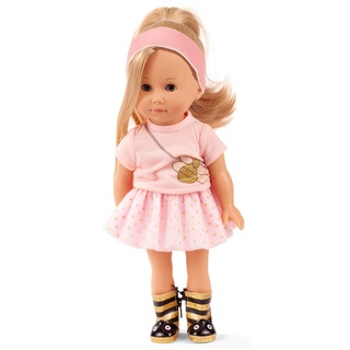 Götz 2013034 Just Like me - Mia im Bienenoutfit Puppe - 27 cm große Stehpuppe mit Langen blonden Haaren, blauen Schlafaugen in einem 7-teiligen Set