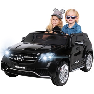 Kinder-Elektroauto Mercedes GLS63, 2-Sitzer, Allrad, 4 x 45 Watt, Fernbedienung, LEDs, EVA-Reifen (Schwarz)