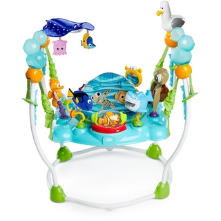 Bright Starts, Disney Baby, Findet Nemo Spring- und Spielcenter mit Spielstation mit Lichtern und Musik, 13 Aktivität Spielzeug, 360° drehender Sitz, höhenverstellbares, Kinder ab 6 Monaten