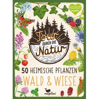 Magellan GmbH Tour durch die Natur - 50 heimische Pflanzen - Wald & Wiese: Bestimmungskarten-Set mit 50 Pflanzenarten für Kinder ab 8 Jahren