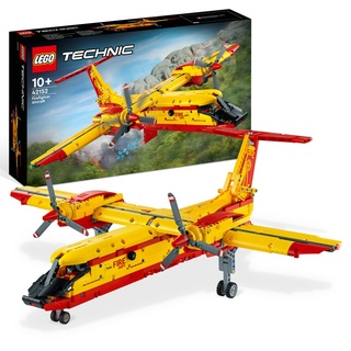 LEGO Technic 42152 Löschflugzeug, Flugzeug-Spielzeug der Feuerwehr mit Motor und Löschfunktion, als Geschenk-Idee für Kinder ab 10 Jahre, Konstr...