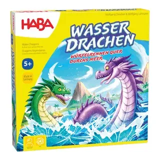 HABA - Kinderspiel Wasserdrachen, Würfelspiel und Laufspiel