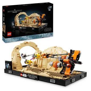 LEGO Star Wars Podrennen in Mos Espa – Diorama, Set für Erwachsene, Die dunkle Bedrohung Modellbausatz, enthält Anakin Skywalker's Podracer, Sa... - Beige