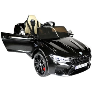 ES-Toys Kinder Elektroauto BMW M5 Drift Version Stoßdämpfer 12V7A Fernbedienung schwarz