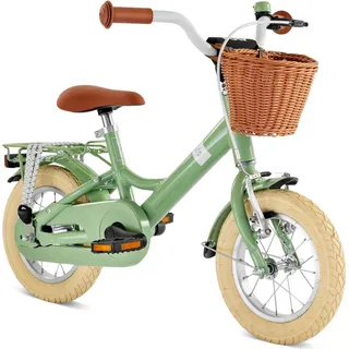 Puky Youke Classic - Kinderfahrrad - 12 Zoll - inkl. Lenkerkorb - Retro grün - ab 3 Jahren - Grün