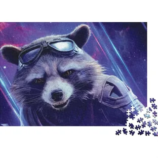 Guardians of The Galaxy Puzzle 1000 Teile,Puzzles Für Erwachsene,Unmögliches Puzzles Spielzeug,Bunte Fliesen Spiel,Rocket Raccoon 1000 Puzzle Dekoration Jugendliche Geschenke Puzzle 1000pcs 75x50cm