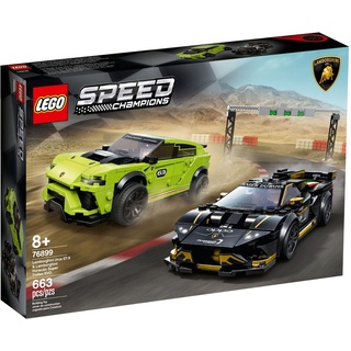 LEGO 76899 Speed Champions Lamborghini Urus ST-X & Lamborghini Huracán Super Trofeo EVO, Rennwagen-Set