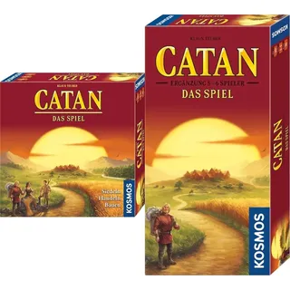 KOSMOS Bundle aus dem Basisspiel Catan - Das Spiel und Ergänzung 5-6 Spieler, Strategiespiel für 3-6 Personen ab 10 Jahren, Brettspiel-Klassiker, Familienspiel, Gesellschaftsspiel, Siedler von Catan