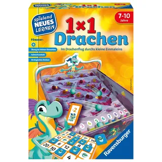 Ravensburger 24976 - 1x1 Drachen - Lernspiel für Kinder, Rechenspiel für Kinder von 7-10 Jahren, für 2-4 Spieler, Zahlenraum 1-100, kleines Einmaleins