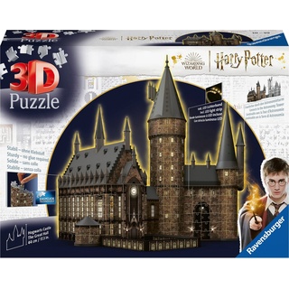 Ravensburger 3D-Puzzle Hogwarts Schloss - Die Große Halle - Night Edition, 540 Puzzleteile, Made in Europe; FSC® - schützt Wald - weltweit bunt