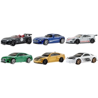 Hot Wheels European Car Culture-Multipacks mit 6 Spielzeugautos, Geschenk für Kinder & Sammler