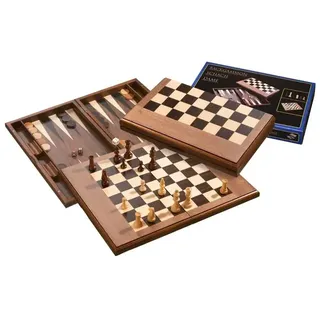 Philos-Spiele Schach-Backgammon-Dame-Set, Feld 50 mm 2525