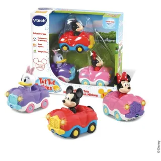 VTech – Tut Tut Bolides – Trio Disney Minnie, Daisy und Mickey inklusive – französische Version