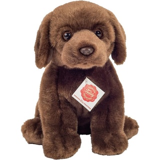 Teddy Hermann® Kuscheltier Labrador sitzend dunkelbraun 25 cm, zum Teil aus recyceltem Material
