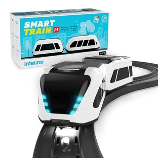 intelino J-1 Smart Train Startpackung - funktioniert bildschirmfrei oder App-verbunden - Roboter Spielzeugeisenbahn die spielerisch programmieren lehrt