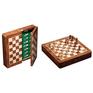 2733 - Schachkassette, Feld 25 mm, magnetisch,Brettspiel aus Holz, 1-2 Spieler, ab 8 Jahren