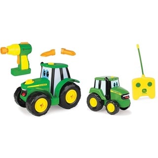 JOHN DEERE 46655 BAU-Dir-Deinen-Johnny-Traktor, Kinder Traktor zum Selbstbauen Johnny Traktor in grün, Ferngesteuerter Kindertrecker aus Kunststoff