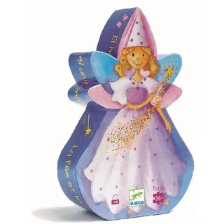 Djeco - Formenpuzzle: The fairy and the unicorn - 36 pcs