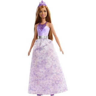 Barbie FXT15 - Dreamtopia Prinzessin Puppe mit braunen Haaren und lila Outfit, Puppen Spielzeug und Puppenzubeh?r ab 3 Jahren, Mehrfarbig