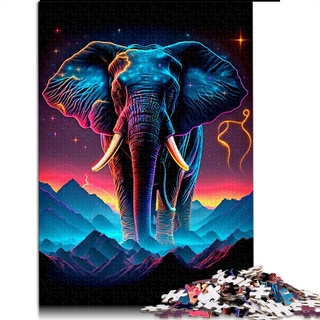 1000 Teile Puzzle für Erwachsene Elefant Puzzle für Kinder Papppuzzle Schwierig und Herausforderung (Größe 26x38cm)