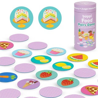 boppi Memory-Spiel - Spiel für Kleinkinder Lebensmittel Spielzeug Fesselndes Pädagogisches Montessori-Gedächtnisspiel - Der Spieleklassiker für Kinder ab 3 Jahre