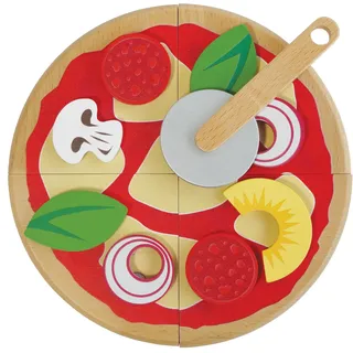 Le Toy Van – Honeybake Rollenspiel Pizzaset aus Holz für Kinder | Küchenzubehör Lebensmittel Rollenspiel