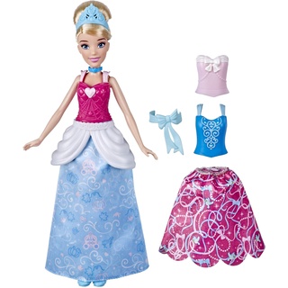 Disney Princess E95915L0 Disney Prinzessin Cinderellas Kleidermix, Modepuppe mit Outfits zum Anstecken, Kombinierbare Looks, Spielzeug für Mädchen ab 3 Jahren