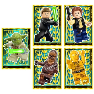 Blue Ocean Sammelkarte Lego Star Wars Karten Trading Cards Serie 4 - Die Macht Sammelkarten, Lego Star Wars Serie 4 - LE12+LE13+LE14+LE15+LE1 Gold Karten