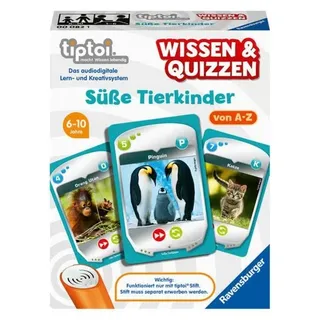 Ravensburger 00082 - tiptoi®, Wissen und Quizzen, Süße Tierkinder, Quizspiel