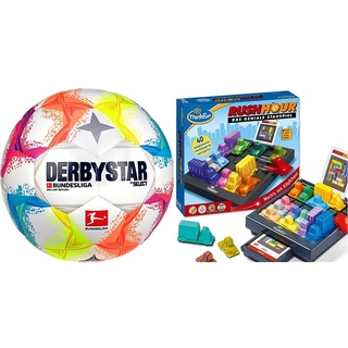 Derbystar Unisex - Erwachsene, Ball, Multicolor, 5 & ThinkFun - 76301 - Rush Hour das bekannte Logikspiel von Thinkfun für Jungen und Mädchen ab 8 Jahren