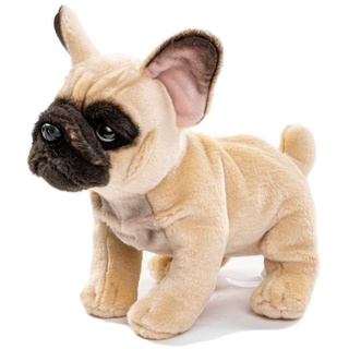 Uni-Toys - Französische Bulldogge (beige), ohne Leine - 27 cm (Länge) - Plüsch-Hund, Dogge - Plüschtier, Kuscheltier