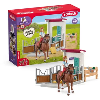 schleich 42710 Horse Box with Hannah & Cayenne, ab 5 Jahren, HORSE CLUB - Spielset, 25 Teile, exklusiv bei Amazon, Black