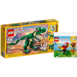 Lego Creator 3-in-1 Set: Dinosaurier 31058 + Tropischer Papagei 30581 (Polybag), ab 7 Jahren
