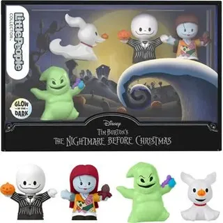 FISHER-PRICE HNW96 Little People Collector Disney Tim Burtons Nightmare Before Christmas-Set, 4 Figuren