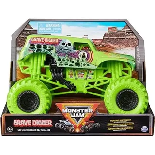Monster Jam, offizieller Grave Digger Monster Truck, detailreiches Metall-Spritzguss-Fahrzeug im Maßstab 1:24, Spielzeug für Kinder ab 4 Jahren