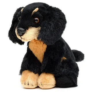 Uni-Toys Kuscheltier Dackel Plushie, sitzend - 13 cm (Höhe) - Plüsch-Hund - Plüschtier, zu 100 % recyceltes Füllmaterial