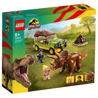 LEGO® Konstruktionsspielsteine Jurassic Park 76959 - Triceratops-Forschung, (281 St), Dinosaurier-Bauset, Spielset ab 8 Jahren grün