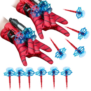 LIDEYE Hero Launcher Handschuh, 2 Set Held Launcher, Spider Hero Handschuhe, Handgelenk Spielzeug Set, Spiderman Spielzeug Handschuh, Lustiges Lernspielzeug Kostüm Requisiten für Kinder (B)