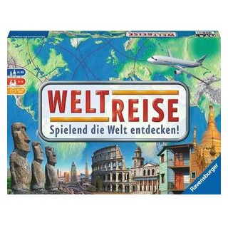 Ravensburger Brettspiel 26888, Weltreise, ab 8 Jahre, 2-6 Spieler