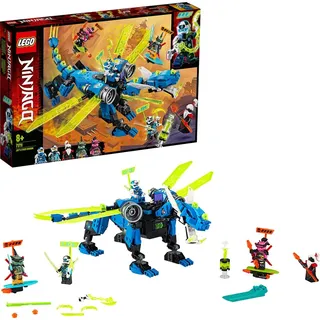 LEGO 71711 NINJAGO Jays Cyber-Drache Mech, Bauset mit den Minifiguren Jay, Nya und Unagami